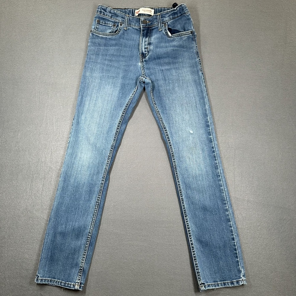 Levi's 511 Performance Jeans Boys 16R Blue Denim Performance Slim Fit 5-Pockets